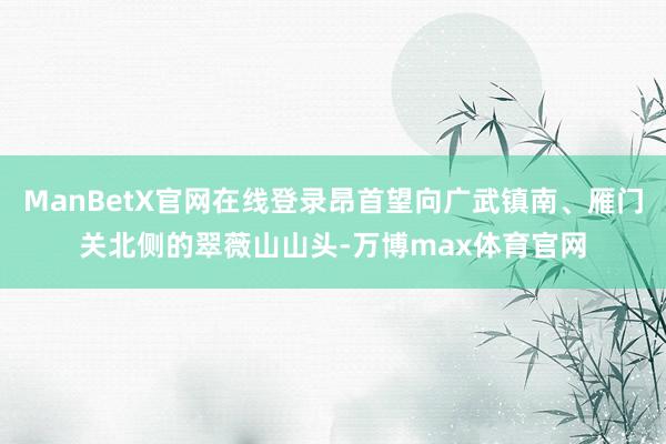 ManBetX官网在线登录昂首望向广武镇南、雁门关北侧的翠薇山山头-万博max体育官网