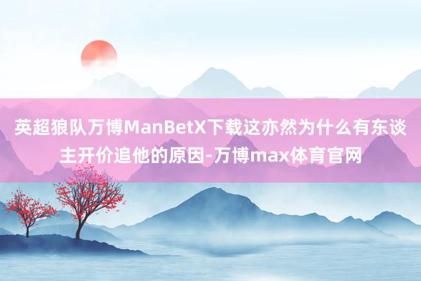 英超狼队万博ManBetX下载这亦然为什么有东谈主开价追他的原因-万博max体育官网