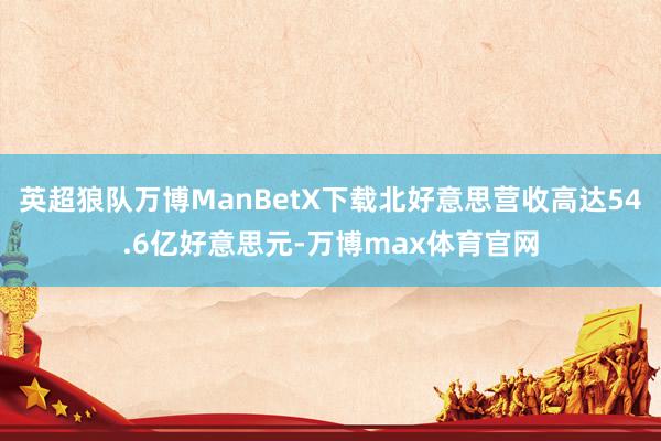 英超狼队万博ManBetX下载北好意思营收高达54.6亿好意思元-万博max体育官网