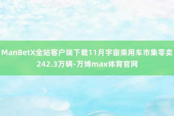 ManBetX全站客户端下载11月宇宙乘用车市集零卖242.3万辆-万博max体育官网