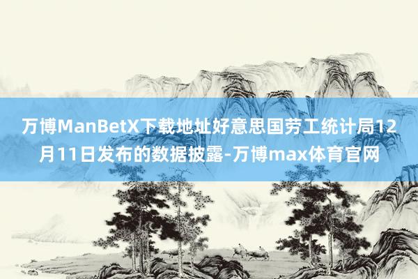万博ManBetX下载地址好意思国劳工统计局12月11日发布的数据披露-万博max体育官网