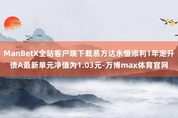 ManBetX全站客户端下载易方达永恒添利1年定开债A最新单元净值为1.03元-万博max体育官网