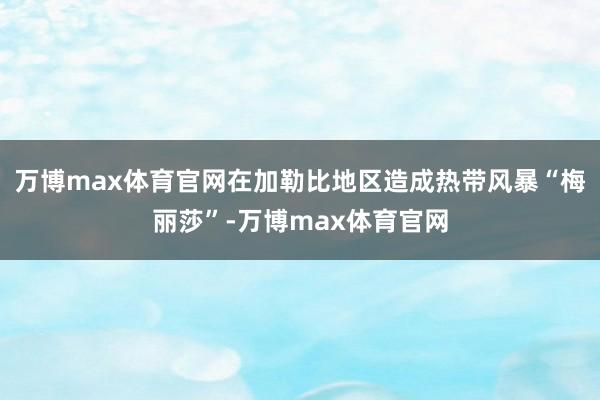 万博max体育官网在加勒比地区造成热带风暴“梅丽莎”-万博max体育官网